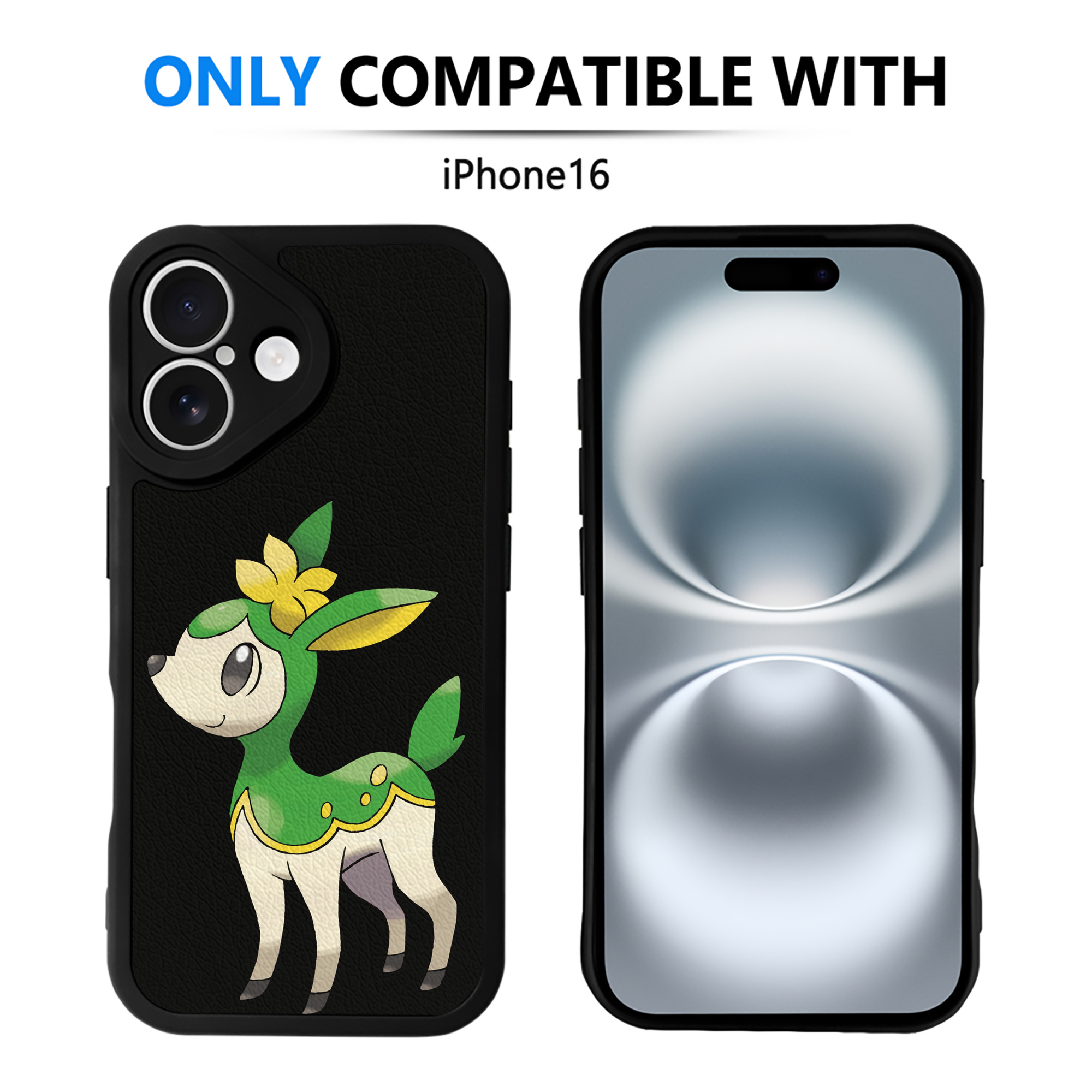 （画像用） ポケットモンスター Pokémon 【iPhone 16シリーズ対応】シリコンスマホケース（レザー調） 材質：シリコン